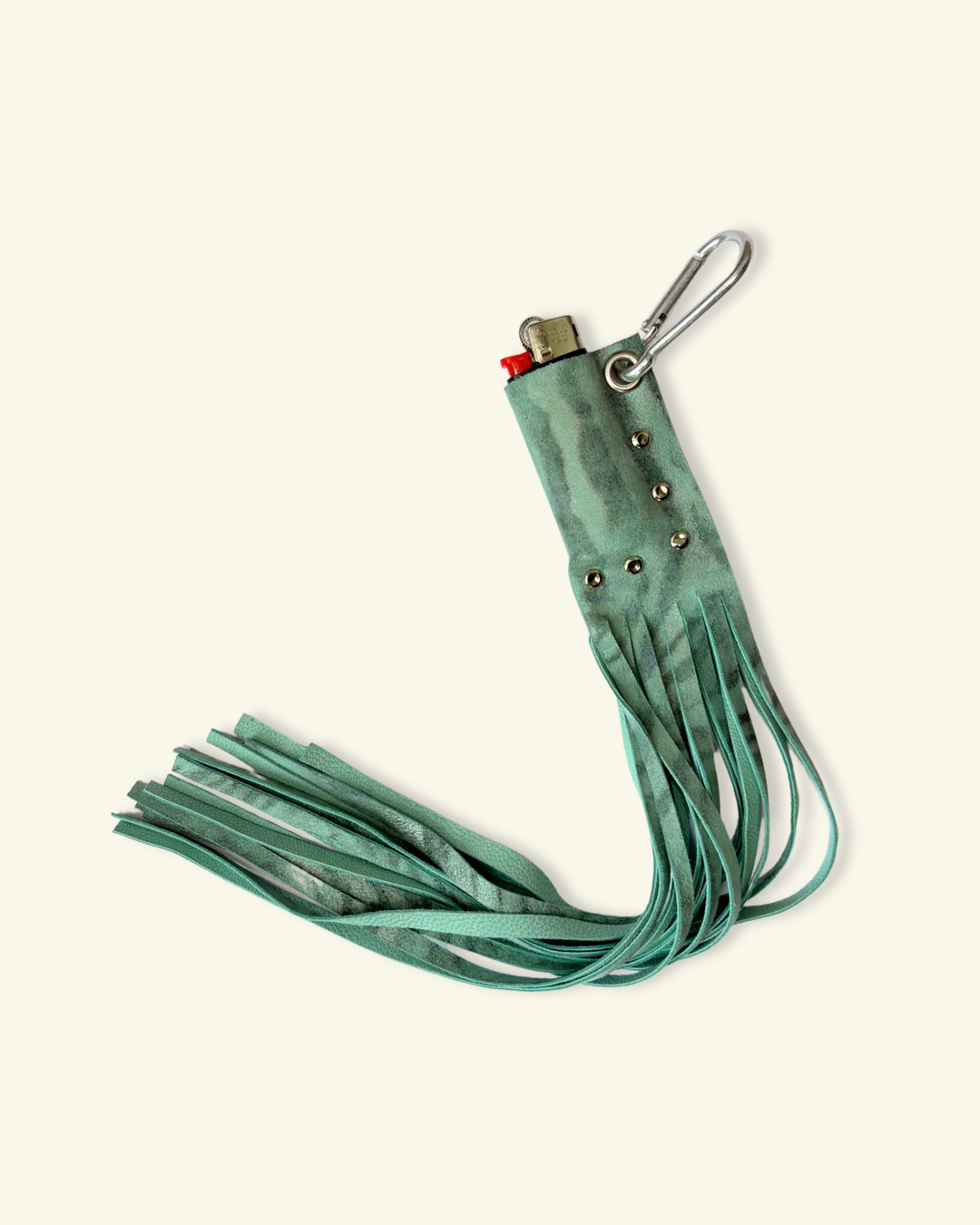 PORTE-BRIQUET À FRANGES [TURQUOISE]