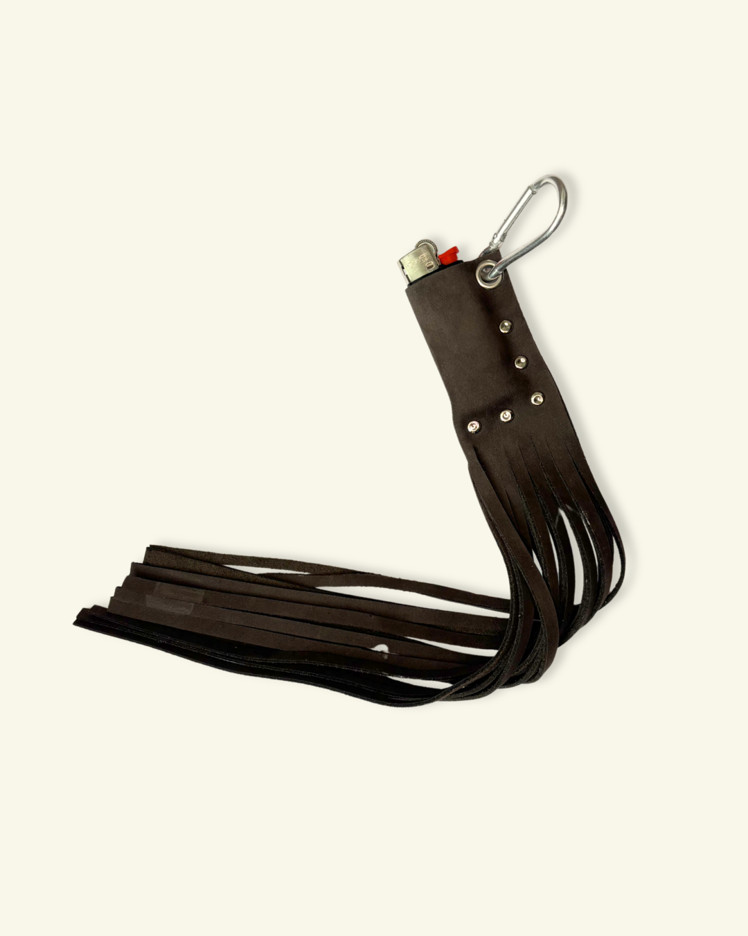 PORTE-BRIQUET À FRANGES [CHOCOLAT]
