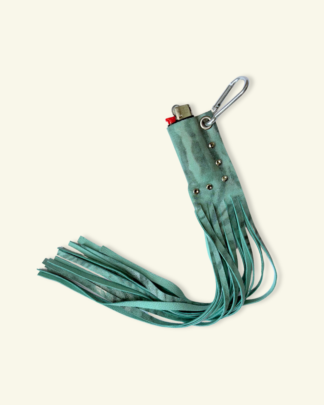 FRINGED LIGHTER HOLDER [TURQUOISE]